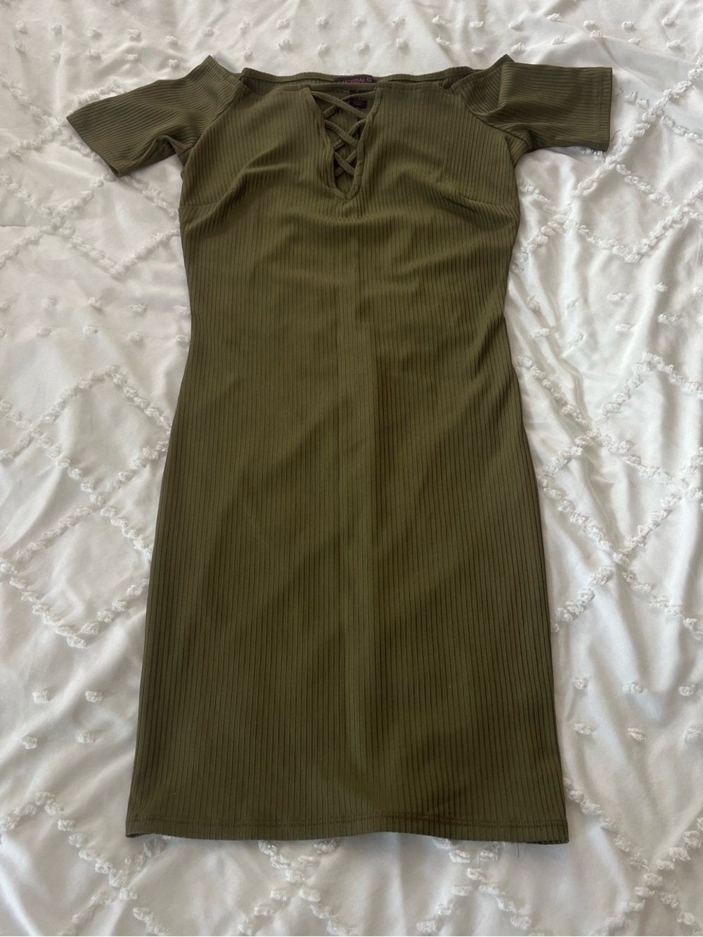 NWOT Material Girl Olive Green Sexy Mini Dress Size Small